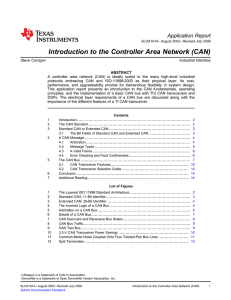 Introduction to the Controller Area Network (CAN