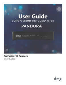 User Guide - Pandora for Business by Mood Media
