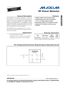 RF Power Detector MAX2209