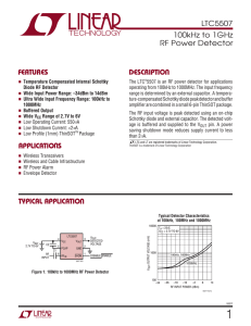 LTC5507 - 100kHz to 1GHz RF Power Detector