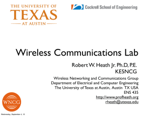 Wireless Communications Lab - The University of Texas at Austin