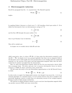 Mathematical Tripos, Part IB : Electromagnetism 4 Electromagnetic