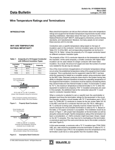 Wire Temperature Ratings and Terminations