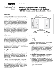 Using the Ramp Rate Method for Making Quasistatic C