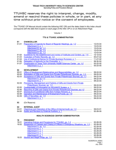 TTUHSC reserves the right to interpret, change, modify, amend or