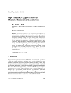 High Temperature Superconductivity: Materials, Mechanism and
