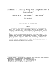 The Limits of Monetary Policy with Long$term Drift in Expectations"