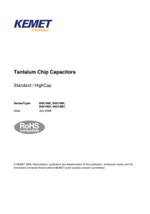Tantalum Chip Capacitors Standard / HighCap