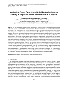 Mechanical Energy Expenditure While Maintaining Postural Stability