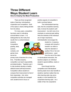 Three Different Ways Student Learn