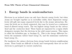 1 Energy bands in semiconductors