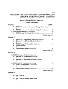 MDes - Indian Institute of Information Technology, Design and