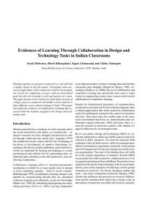 Evidences of Learning Through Collaboration in Design and