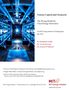 Venture Capital and Cleantech: The Wrong