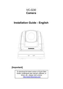 VC-G30 Camera Installation Guide