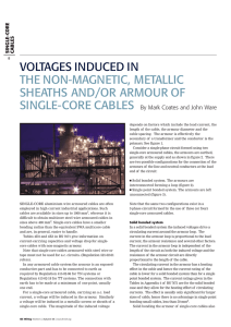 Voltages induced in sheaths and armour of single