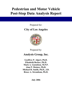 Pedestrian and Motor Vehicle Post-Stop Data