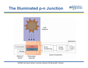 The Illuminated pn Junction - Solar Power Program