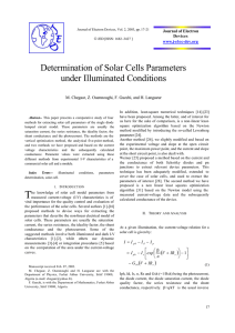 Determination of Solar Cells Parameters under Illuminated Conditions