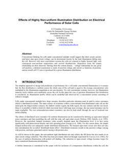 Effects of Highly Non-uniform Illumination Distribution on Electrical