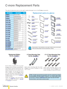 C-more Replacement Parts