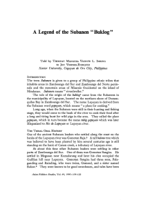 A Legend of the Subanen “Buklog”
