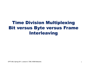 Time Division Multiplexing Bit versus Byte versus Frame Interleaving
