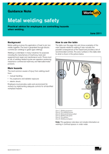 Metal welding safety