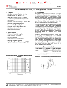 OPA657 1.6-GHz, Low-Noise FET-Input Operational Amplifier (Rev. F)