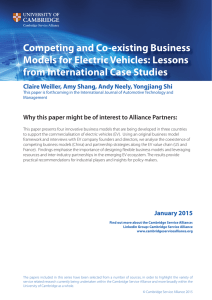 2015 January – Business Models for EV