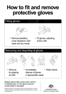 How to fit and remove protective gloves