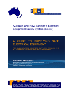 A GUIDE TO SUPPLYING SAFE ELECTRICAL EQUIPMENT