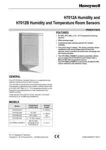 H7012A Humidity and H7012B Humidity and Temperature Room