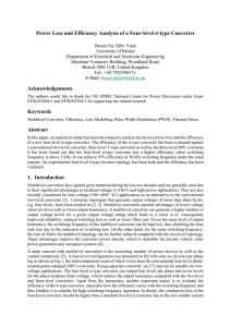 Power Loss and Efficiency Analysis of a Four Level pi