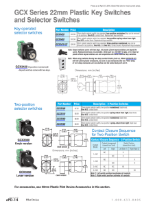 GCX Series Two-Position Illuminated Selector Switches