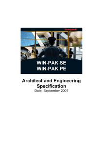 Architect and Engineering Specification