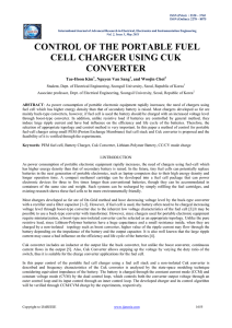 Control of the Portable Fuel Cell Charger Using CUK Converter
