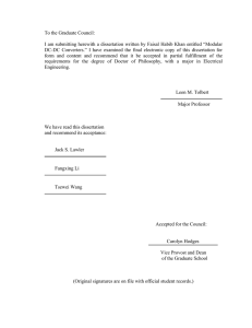 Modular DC-DC Converters - Department of Electrical Engineering