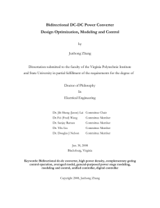 Bidirectional DC-DC Power Converter Design