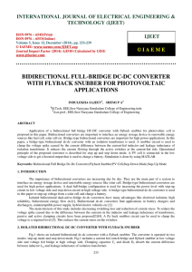 bidirectional full-bridge dc-dc converter with flyback snubber for