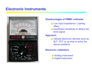Electronic Instruments for Measuring Basic Parameters: Analog Meter