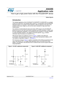 How to get a high power factor with the HVLED815PF device