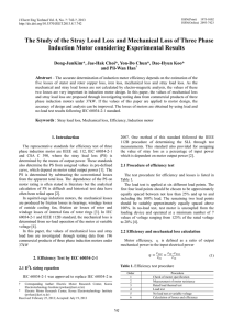 The Study of the Stray Load Loss and Mechanical Loss of Three