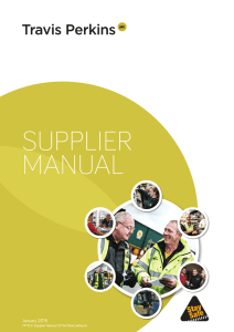 Supplier manual - Travis Perkins plc