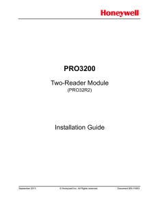 Installation Guide - PRO3200 Two-Reader Module