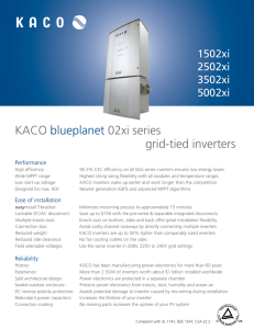 KACO blueplanet 02xi series grid-tied inverters