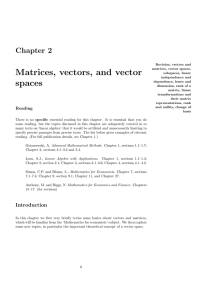 Matrices, vectors, and vector spaces