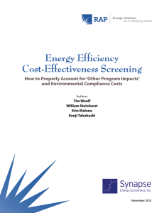 Energy Efficiency Cost-Effectiveness Screening