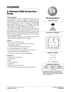 PACDN009 - 5-Channel ESD Protection Array