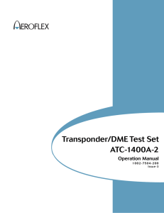 Transponder/DME Test Set ATC-1400A-2 - aeroflex
